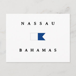 Carte Postale Nassau Bahamas Alpha Dive Drapeau