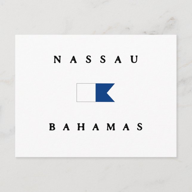 Carte Postale Nassau Bahamas Alpha Dive Drapeau (Devant)