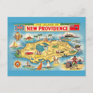 Carte Postale Nassau Bahamas coloré