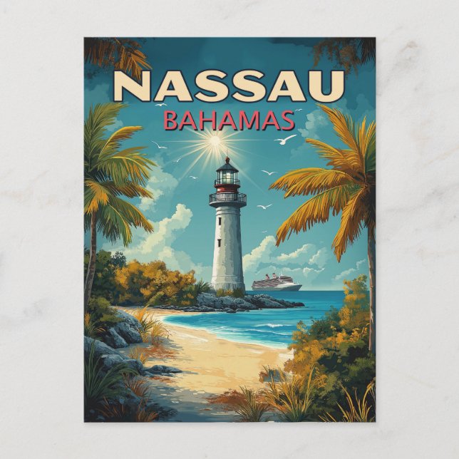 Carte Postale Nassau Bahamas vintage (Devant)