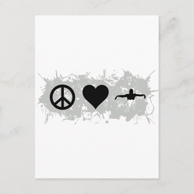 Carte Postale Natation (Devant)