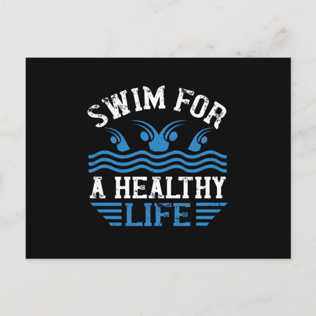 Carte Postale Natation (Devant)