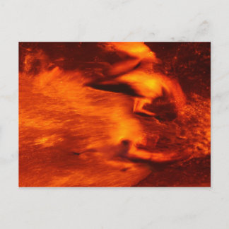 Carte Postale Natation dans le feu
