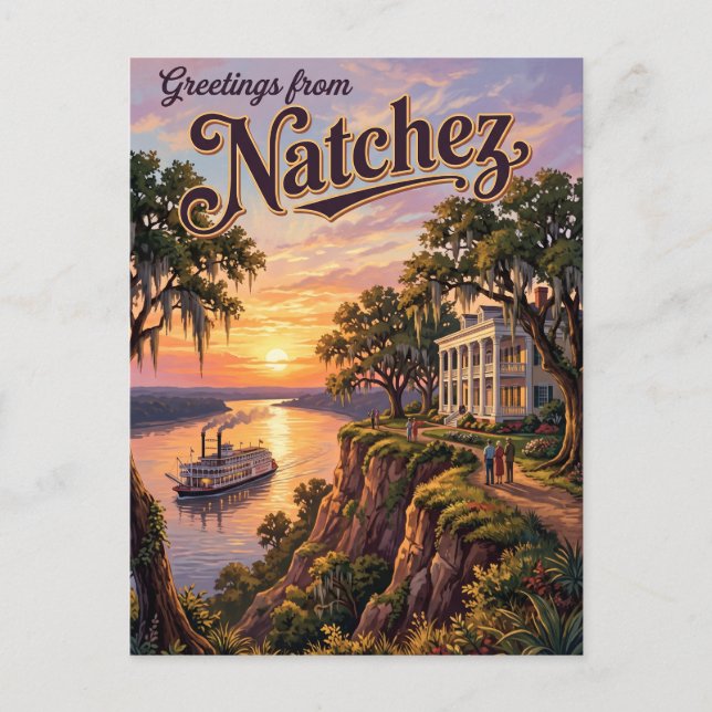 Carte Postale Natchez Mississippi (Devant)