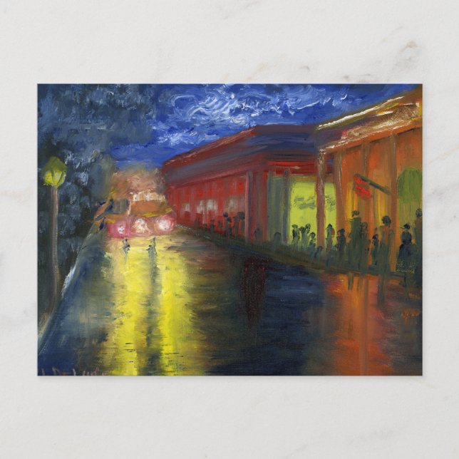 Carte Postale Natchitoches, Louisiane à la nuit (Devant)