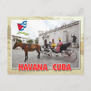 Carte Postale Natifs en costume en calèche, La Havane, Cuba