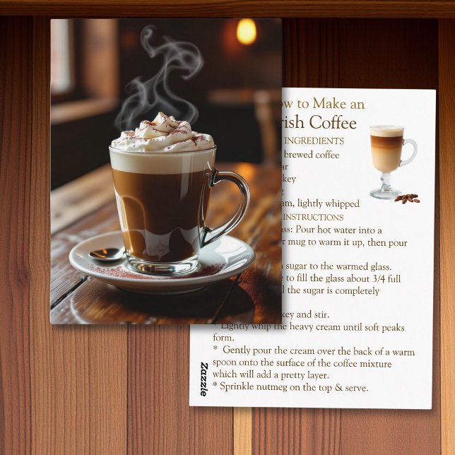 Carte Postale National Irish Coffee Recipe (Créateur téléchargé)