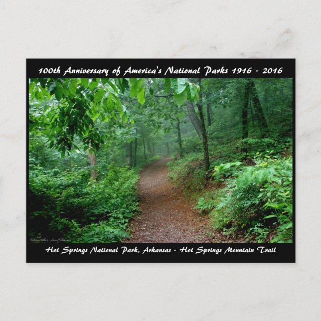 Carte Postale National Park Anniversary Hot Springs Mt Trail (Devant)