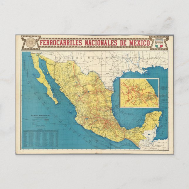 Carte Postale National Railroads of Mexico (Devant)