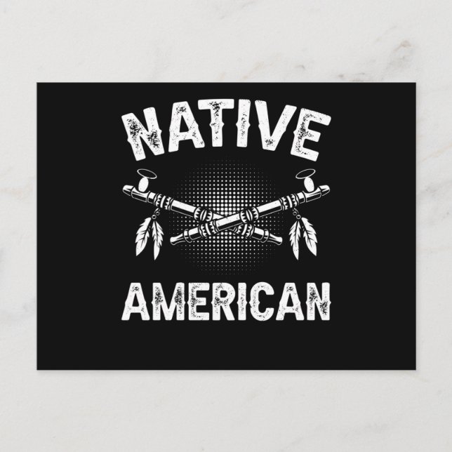 Carte Postale Native American Axe Retro Chief (Devant)