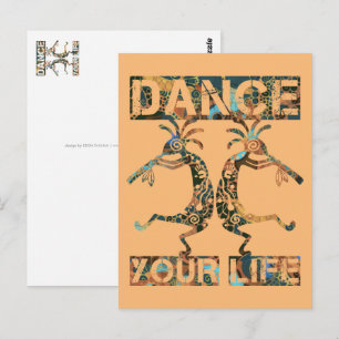 Carte Postale Native Americans Kokopelli - Dance Your Life 1
