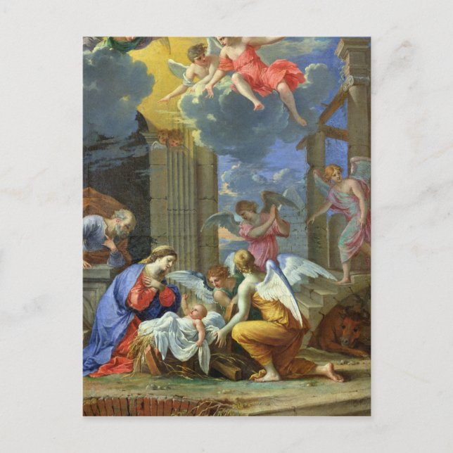 Carte Postale Nativité, 1667 (Devant)