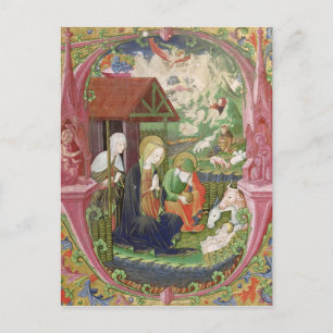 Carte Postale Nativité, école d'Italie du Nord