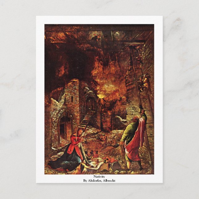 Carte Postale Nativité Par Altdorfer, Albrecht (Devant)