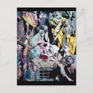 Carte Postale Nativité, réalisée à Naples