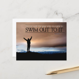 Carte Postale "N'attendez pas votre navire"