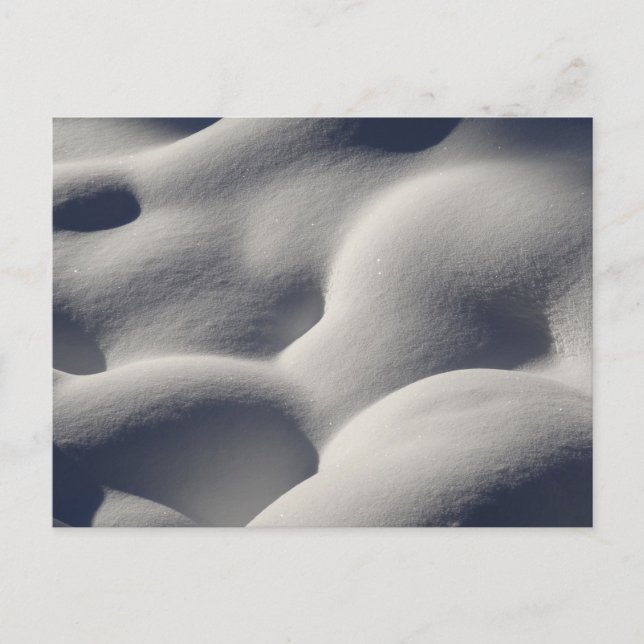 Carte Postale Nature Abstraite des monticules de neige mousseuse (Devant)