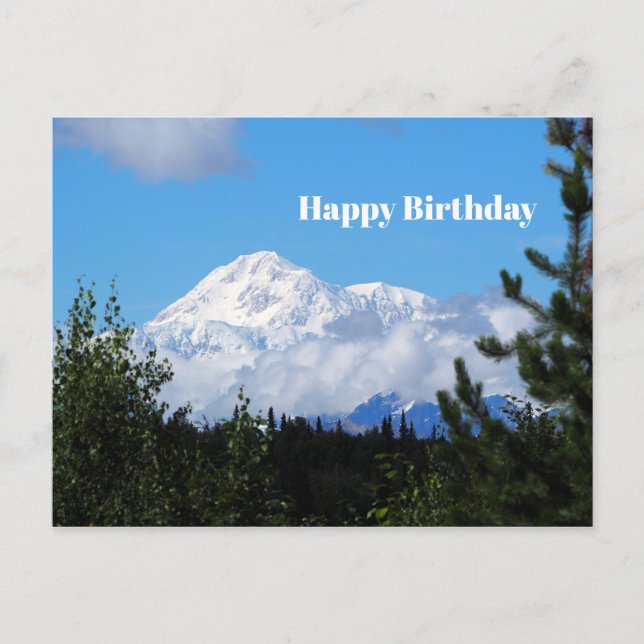 Carte Postale Nature Alaska Denali Paysage photo Anniversaire (Devant)