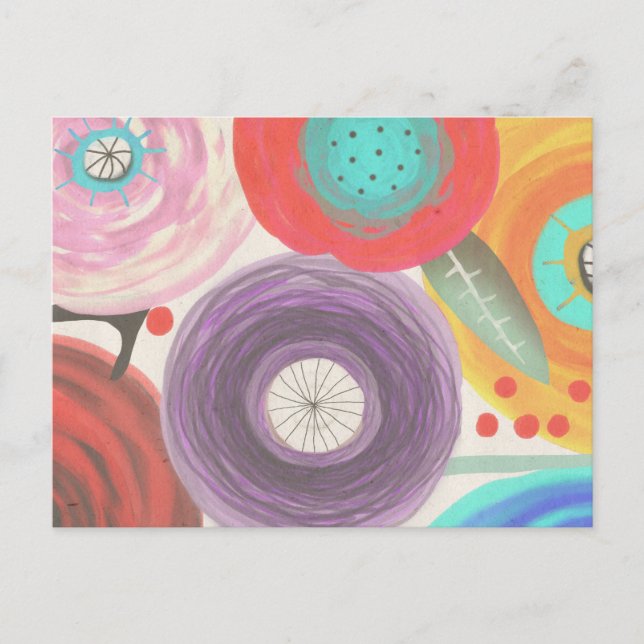 Carte Postale Nature de la fleur vie morte ranunculus floral (Devant)