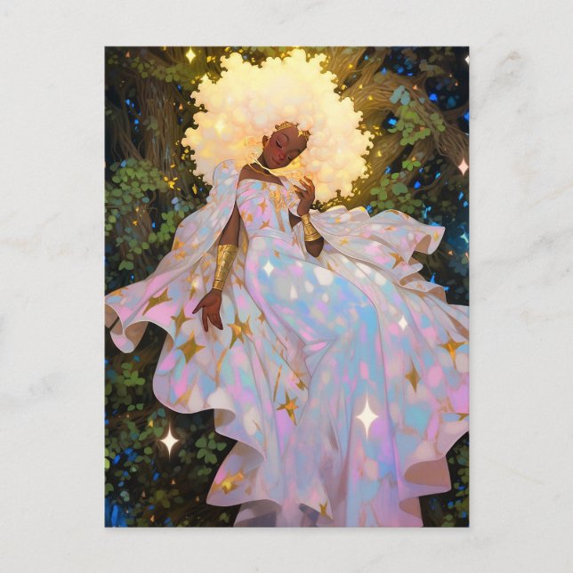 Carte Postale Nature Déesse Imaginaire afro-américain Art (Devant)