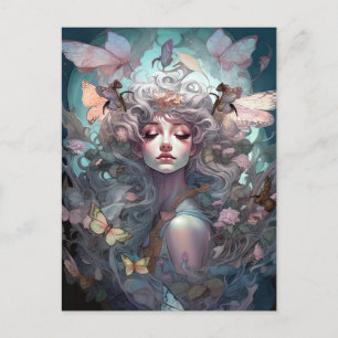 Carte Postale Nature Déesse Imaginaire surréaliste Art