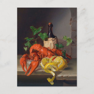 Carte Postale Nature morte avec homard par Anonyme