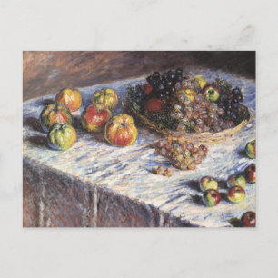 Carte Postale Nature morte avec pommes et raisins de Claude Mone