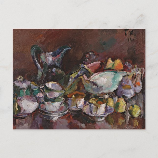 Carte Postale Nature morte avec tasses à café | Anton Faistauer (Devant)