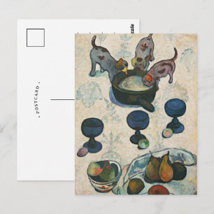 Carte Postale Nature morte avec trois chiots Paul Gauguin