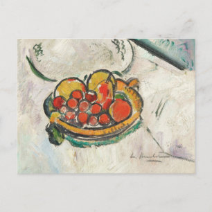 Carte Postale Nature morte avec une coupe de fruits George Les