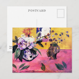Carte Postale Nature morte avec vase en forme de tête   Paul Gau