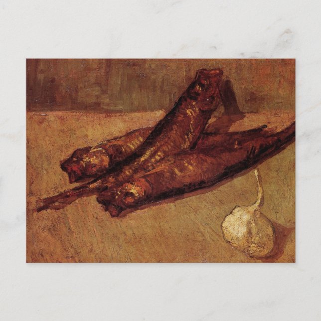 Carte Postale Nature morte Bloaters et ail par Vincent van Gogh (Devant)