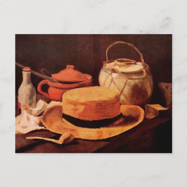 Carte Postale Nature morte Chapeau de paille jaune par Vincent v (Devant)