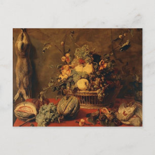 Carte Postale Nature morte de fruits dans un panier de Frans Sny