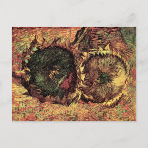 Carte Postale Nature morte Deux Tournesols coupés par Vincent va