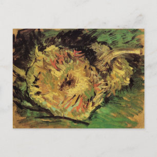 Carte Postale Nature morte Deux tournesols coupés par Vincent va