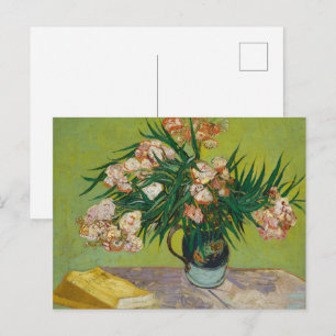 Carte Postale Nature morte florale rose aux oleanders de Van Gog