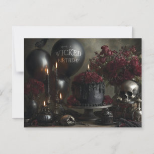 Carte Postale Nature morte gothique sombre et maussade pour un a