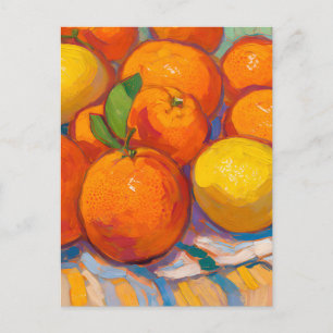 Carte Postale Nature morte Oranges Citrons