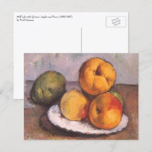 Carte Postale Nature morte Quince, Pommes, Poires par Paul Cezan