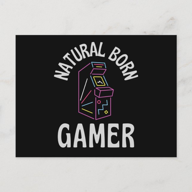 Carte Postale Naturel Born Gamer (Devant)