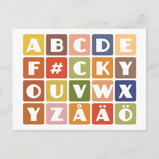 Carte postale Naughty Alphabets (Devant)
