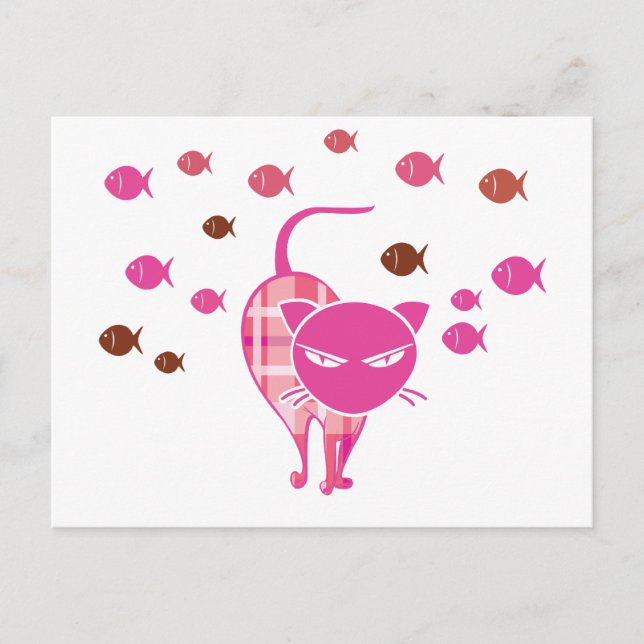 Carte Postale Naughty Cat (Devant)