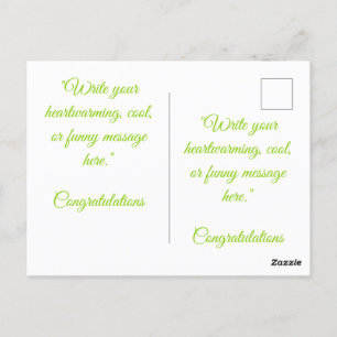 Carte Postale Naughty Green PERSONNALISABLE