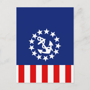 Carte Postale Nautical American Yacht Flag est à la Marina