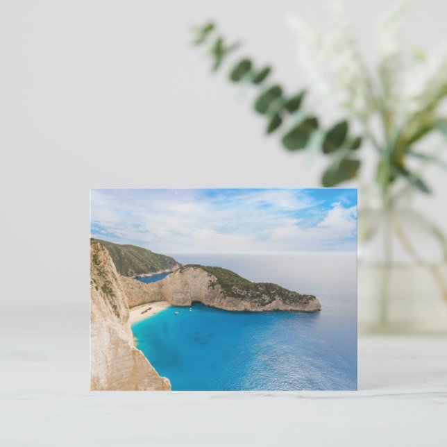 Carte postale Navagio Beach Grèce - épave Vintage (Debout devant)