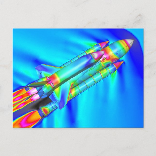 CARTE POSTALE NAVETTE ESPACE ATLANTIS IMAGE THERMIQUE (Devant)