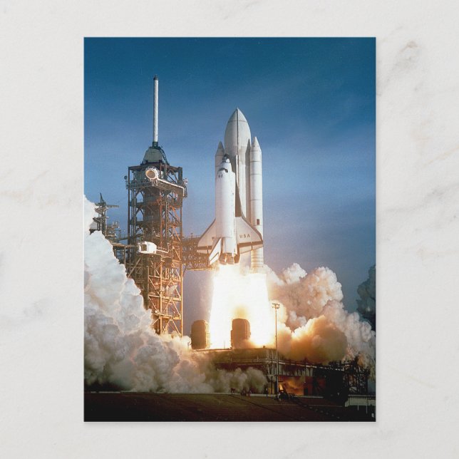 Carte Postale Navette spatiale Columbia au lancement (Devant)