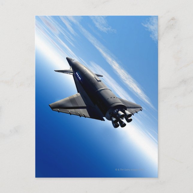 Carte Postale Navette spatiale futuriste (Devant)