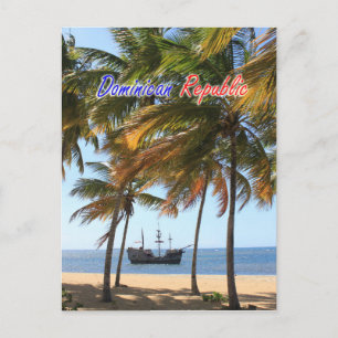 Carte Postale Navire à Las Terrenas Samana République dominicain